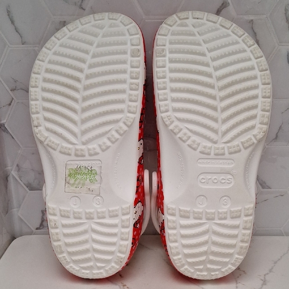 Crocs Hello Kitty Clogs Red Pink Polka Dots Kids size J3 - Picture 6 of 16